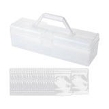 Maxbell Jewelry Storage Case with Handle Transparent Cosmetics Holder Lightweight