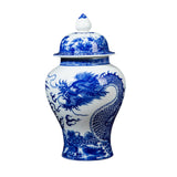 Maxbell Ceramic Flower Vase Temple Jar Storage Home Decoration Porcelain Ginger Jar Cloud Dragon