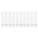 Maxbell 10pcs 40ml Clear PET Plastic Test Tubes with Screw Caps (25x140mm) White