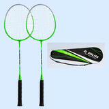 Maxbell 2Pcs Badminton Racket Lightweight 2 Player Badminton Racquet for Adults Kids with Storage Bag Green