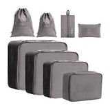 Maxbell 8x Lightweight Packing Cubes for Suitcases Suitcase Clothes Storage Bags gray