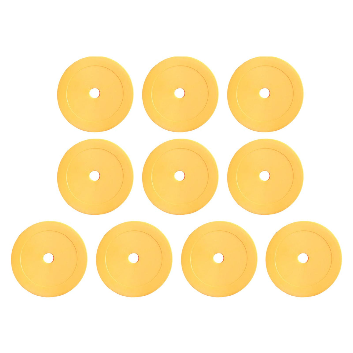 Maxbell 10Pcs Flat Cones Non Slip Training Spot Markers for Boxing Baseball Soccer Orange