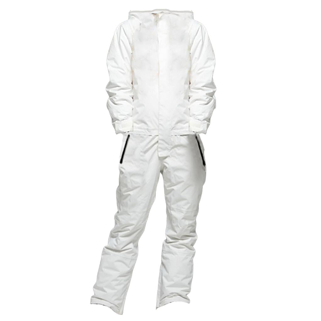 Maxbell One Pieces Ski Suits Jumpsuits Coveralls Snowsuits for Snow Sports White XS