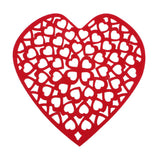 Maxbell DIY Heart Shape Non-woven Foam Hanging Wall Decor for Home Kindergarten Red