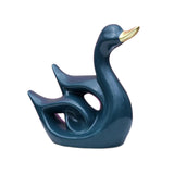 Maxbell Swan Figurines Animal Sculpture Modern for Table Centerpiece Bookshelf Decor Dark Green