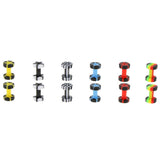 Maxbell 6 Pairs Colorful Acrylic Screw Fit Ear Tunnel Plug Stretcher Expander 3mm