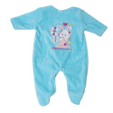 Max Lovely Plush Rompers Pajamas Clothes for 18inch Girl Doll Blue