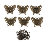 Maxbell 6pcs Antique Bronze Jewelry Wood Box Latch Lock Decorative Hasp Buckle Bolt