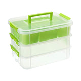 Maxbell Stack Carry Storage Box Stackable Storage Bin Nail Polish Scrapbooking Beads green