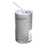 Maxbell Thermal Mug with Lid Straw Double Wall for Travel Camping Grey 600ML