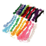 Maxbell 20pcs Multicolor Chinese Knot Braided Rope Macrame Beads Cord Rattail Thread Jade Line