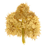 Maxbell 12x Fall Fake Silk Leaves Wedding Favor Autumn Maple Leaf Decor Gold