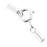 Maxbell 925 Sterling Silver Tube Kumihimo  Clasp Ends Jewelry DIY Findings 1.5mm