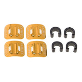 Maxbell 4 Sets Bicycle Brake Line Fixing Clips Mountain Bike Wire Holder Yellow
