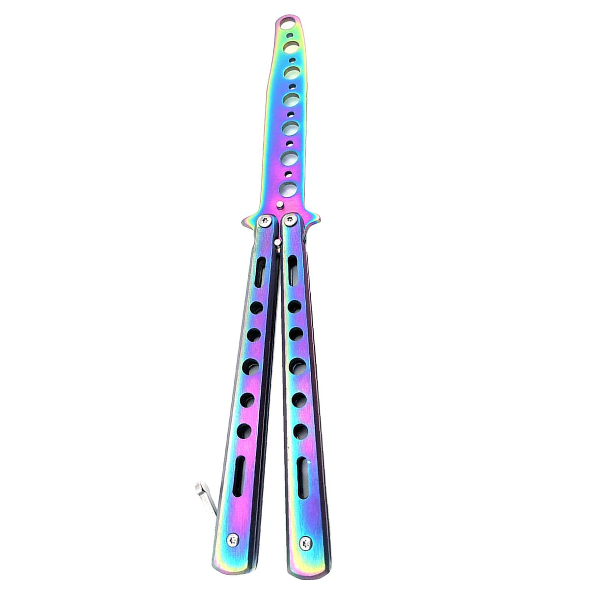 Maxbell Butterfly Knife Trainer Stainless Steel Martial Arts Practice Swords Style A
