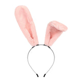 Maxbell Long Bunny Ears Headband Headdress for Anime Cosplay Dress up Festival Pink
