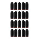 Maxbell 20 Pieces Gaming Finger Sleeves Anti Sweat Breathable Cover for Mobile Game Red