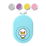 Maxbell Cartoon Electric Baby Nail File Toes Fingers Trim and Polish for Infant Blue
