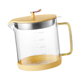Maxbell Transparent Oil Bottle with Filter Storage Tank 1L Fat Separator and Lid Yellow