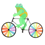 Maxbell 3D Animal On Bike Windmill Wind Whirligig Wheel Garden Lawn Decor Frog