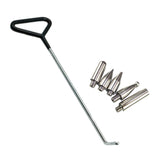 Maxbell 6 Pieces Dent Repair Rod Kit Paintless Puller for Auto Body Door Dings Middle