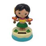Maxbell Solar Powered Little Girl Dancing Ornament Doll Flip Flap Toy Home Decor C