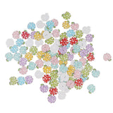 Maxbell 100pcs Cute Mixed Color Apple 2 Holes Wooden Buttons Crafts Embellishment