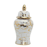 Maxbell Ceramic Ginger Jars with Lid Temple Jar Storage Home Organizer Flower Vase