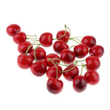 Max Colorful Simulation Fruit Cherry 20 Capsules  Large Double Red