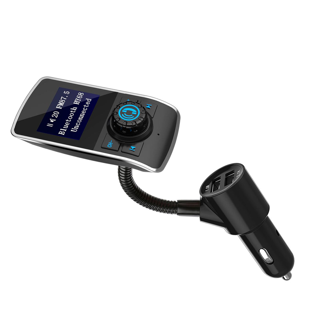 Maxbell LCD FM Transmitter Car MP3 Player Support TF Card for Phone w/Mic AUX Port