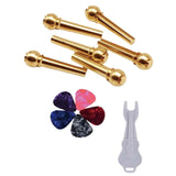 Maxbell Guitar Bridge Pins Puller Peg Remover 5Pcs Guitar Pick for Acoustic Guitar