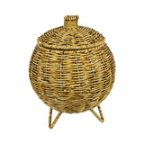 Maxbell Rattan Round Serving Basket for Breakfast, Drinks, Snack, fruit Table Imitation rattan