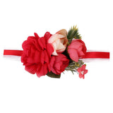 Max Bridal Wrist Corsage Bridesmaid Hand Flower Wedding Prom Party Decor Red