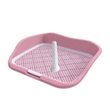 Maxbell Portable Mesh Dog Training Toilet Litter Box Small Dog Urinal with Fence Pink