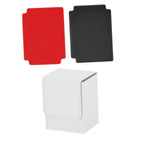 Maxbell Card Deck Box Holder with 2 Dividers Fits 100+ Versatile Sturdy 8x7.8x10.3cm White