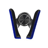Maxbell Car Phone Holder Hands Free Rhinestone Interior Accessories for Vehicle Blue