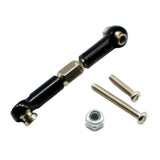 Maxbell Aluminum Alloy Steering Rod Servo Linkage for JJRC WPL 1/12 RC Car Black