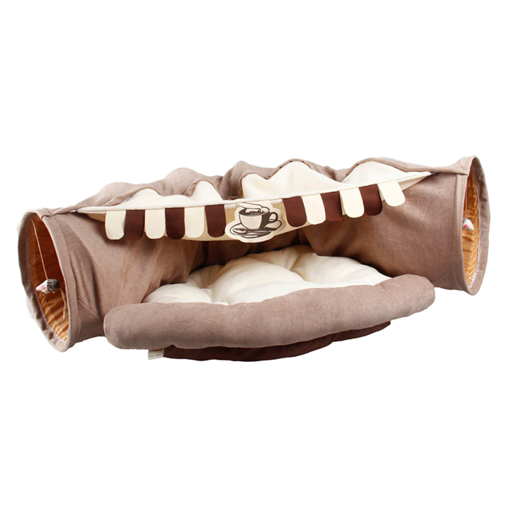 Max Collapside Lightweight Cat Tunnel Warm Nest Universal f/ 4 Seasons Coffee
