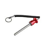 Maxbell Weight Stack Pin with Pull Rope Locking Cable Gym Equipment Replacement Part Red 8mmx105mm