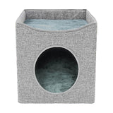 Maxbell Cat Bed Kitten Tent with Removable Cushion Cat Hideaway for Kitty Cat Kitten Gray