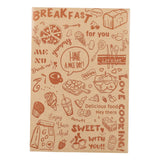 Maxbell Waterproof Food Basket Paper Food Wrapping Tissue for Cheese Bread Sweets Brown