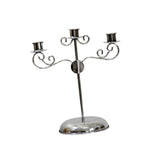 Maxbell Candle Holder Tealight Holders 3 Arms Candlestick for Home Decor Ornament Argent