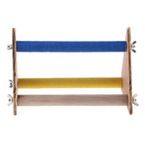 Maxbell Parrot Perch Table Top Stand Platform Paw Grinding Chew Toy Pet Playstand 2