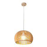 Maxbell Natural Wooden Pendant Light Corridor Ceiling Lighting Handmade Hanging Lamp C
