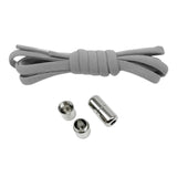 Maxbell Elastic No Tie Shoelaces Semicircle Tieless for Boots Running Shoes Children Gray