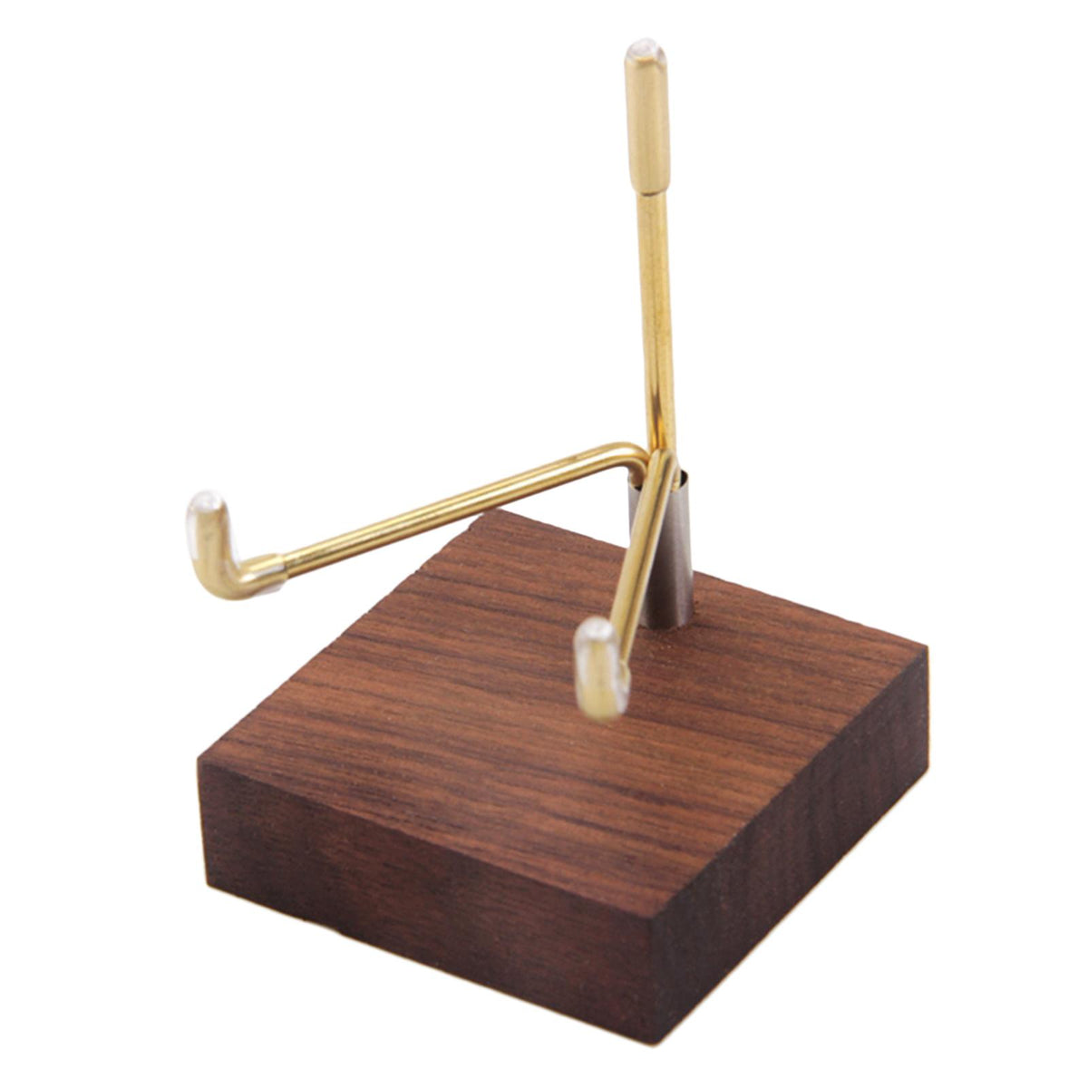 Maxbell Metal Arm Wooden Base Display Stand Rack for Gemstone Mineral Style 02