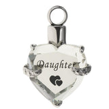 Maxbell Crystal Heart Cremation Jewellery Ash Urn Pendant Keepsake Necklace Daughter