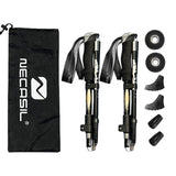 Maxbell 2 Pieces Hiking Poles Alpenstock Lightweight Folding for Kids walking Black