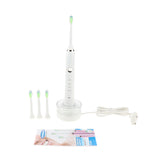 Max Electric Automatic Adult Toothbrush + 3 Replacement Head for Oral Care White