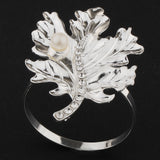 Max Rhinestone Napkin Rings Adornment For Wedding Party Silver